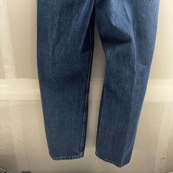 Levis Men's 550 Relaxed Fit 36x32 Dark Wash Blue Denim Jeans Faded - Picture 4 of 8